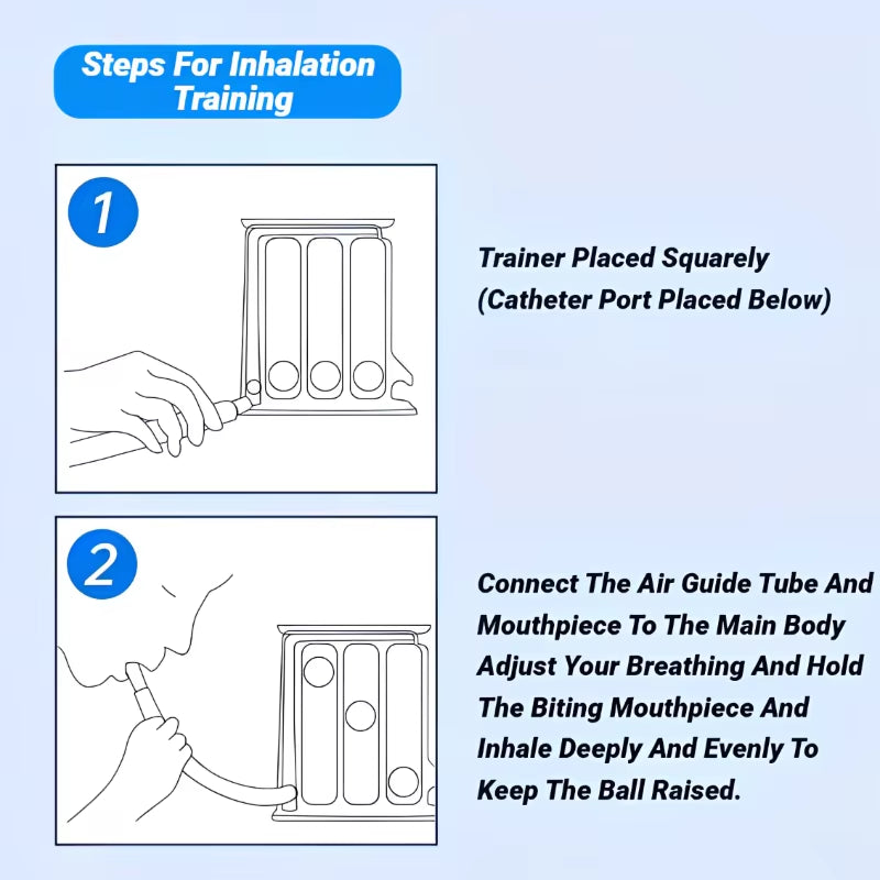 3 Balls Breathing Trainer Lung Function Improvement Respiratory Spirometry Breath Exerciser Measurement System Deep Capacity