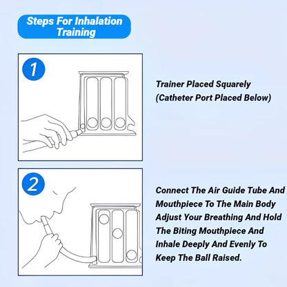 3 Balls Breathing Trainer Lung Function Improvement Respiratory Spirometry Breath Exerciser Measurement System Deep Capacity